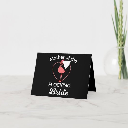 Flamingo| Flamingo Wedding Mor of Flock Bridge Dankeskarte (Vorderseite)