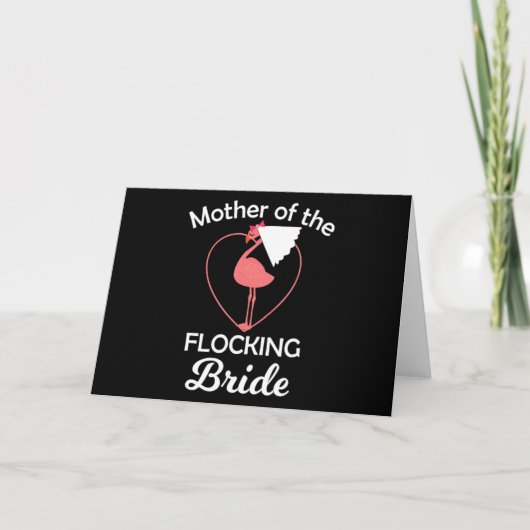 Flamingo | Flamingo Wedding Mor of Flocking Bridge Dankeskarte (Vorderseite)