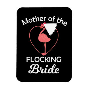 Flamingo Flamingo Wedding Mor of Flocking Bridge Magnet