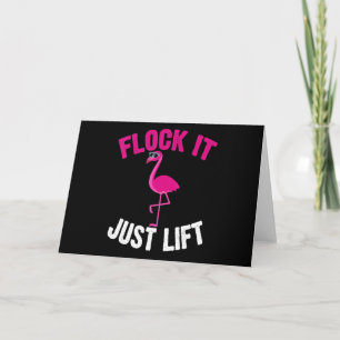 Flamingo Flamingo Weightlift Flock Dankeskarte