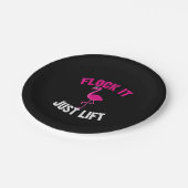 Flamingo | Flamingo Weightlift Flock Pappteller (Schrägansicht)