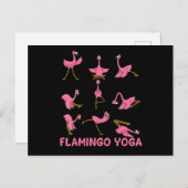 Flamingo Flamingo | Yoga Pose Meditation Ankündigungspostkarte (Vorne/Hinten)