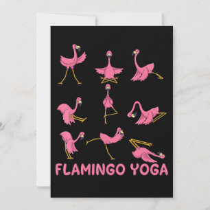 Flamingo Flamingo   Yoga Pose Meditation Dankeskarte