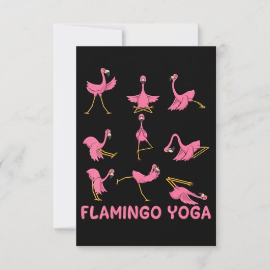 Flamingo Flamingo | Yoga Pose Meditation Dankeskarte (Vorderseite)