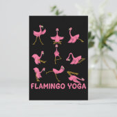 Flamingo Flamingo | Yoga Pose Meditation Dankeskarte (Stehend Vorderseite)