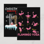 Flamingo Flamingo | Yoga Pose Meditation Dankeskarte (Vorne/Hinten)