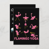 Flamingo Flamingo | Yoga Pose Meditation RSVP Karte (Vorne/Hinten)