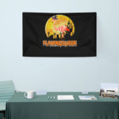 Flamingo Flamingoween | Funny Witch Halloween Banner (Messeveranstaltung)