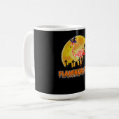Flamingo Flamingoween | Funny Witch Halloween Kaffeetasse (Vorderseite Links)