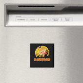 Flamingo Flamingoween | Funny Witch Halloween Magnet (In Situ (Geschirrspüler))