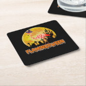 Flamingo Flamingoween | Funny Witch Halloween Rechteckiger Pappuntersetzer (angewinkelt)