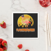 Flamingo Flamingoween | Funny Witch Halloween Serviette (Beispiel)