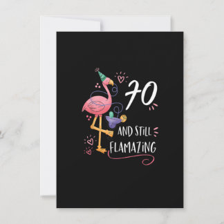 Flamingo Flantastische Dekorationen zum 70. Geburt Einladung
