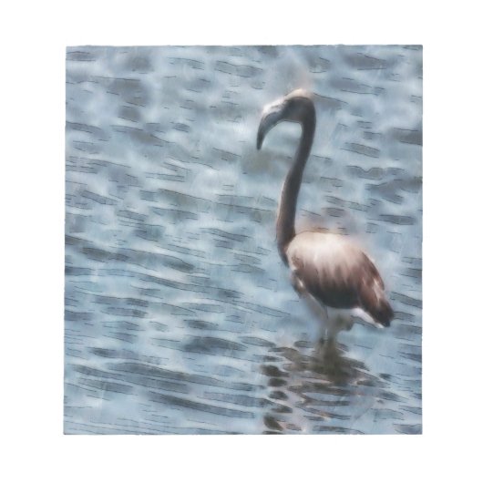 Flamingo Fledgling Watercolor Notizblock (Vorderseite)