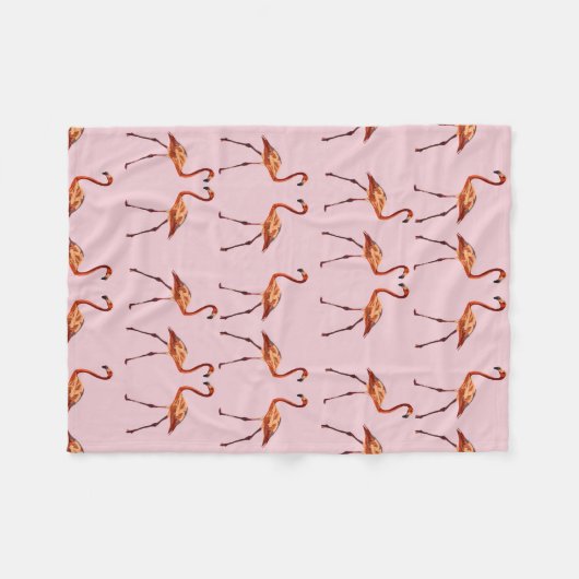 Flamingo Fleece Blanket (Vorderseite (Horizontal))
