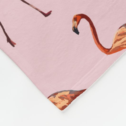 Flamingo Fleece Blanket (Ecke)