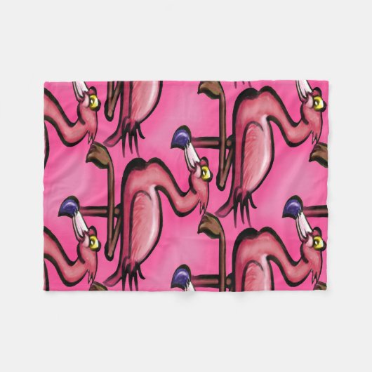 Flamingo Fleecedecke (Vorderseite (Horizontal))