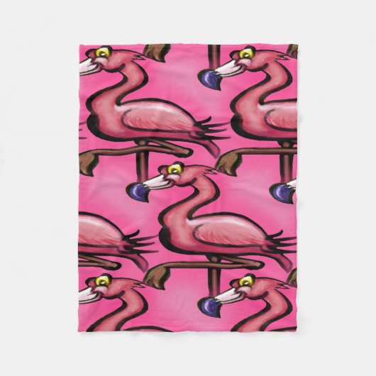 Flamingo Fleecedecke (Vorderseite)