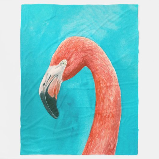 Flamingo Fleecedecke (Vorderseite)