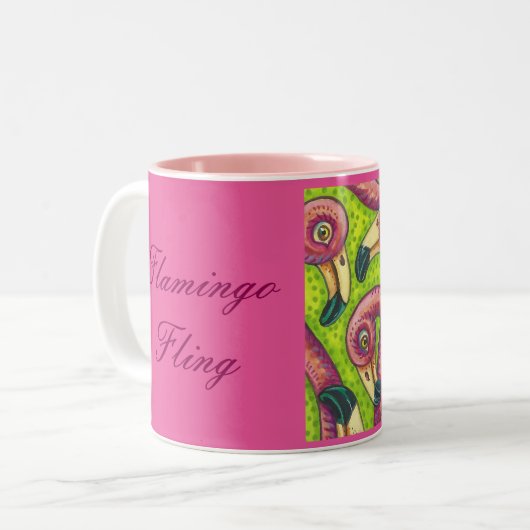 Flamingo Fling Pink TASSE (Vorderseite Links)
