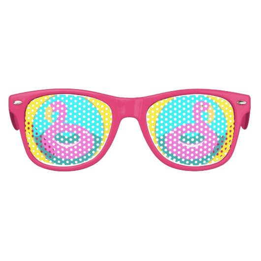 Flamingo Float Beach Lover Summer Pool Party Partybrille (Vorderseite)