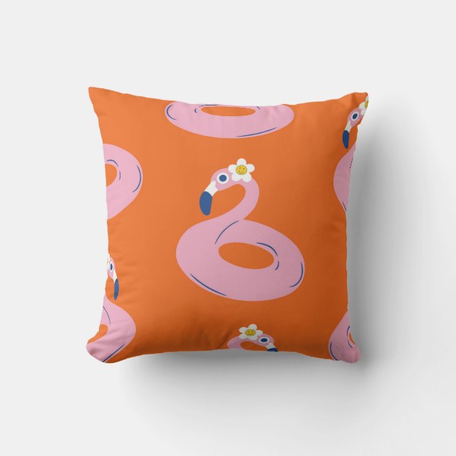 Flamingo Float Fun Kissen (Vorderseite)