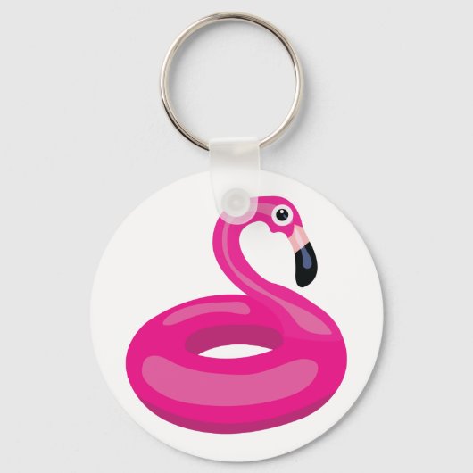 Flamingo Floatie Schlüsselanhänger (Vorderseite)