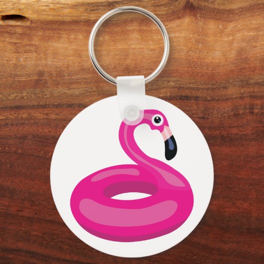 Flamingo Floatie Schlüsselanhänger (Vorderseite)
