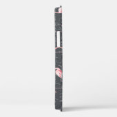 Flamingo Flock: Dunkelgrau Vintag. Case-Mate iPhone Hülle (Rückseite / Rechts)