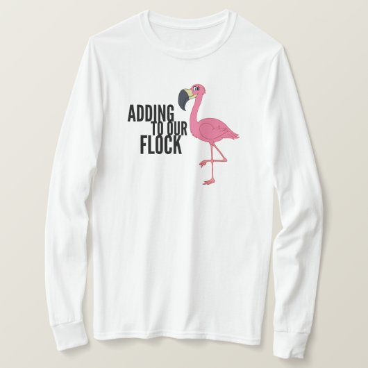 Flamingo Flock Maternity Long Sleeve T - Shirt (Design vorne)