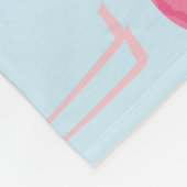 Flamingo Flock: Tropische Vintage Printwerbung Fleecedecke (Ecke)