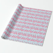 Flamingo Flock: Tropische Vintage Printwerbung Geschenkpapier (Ungerollt)
