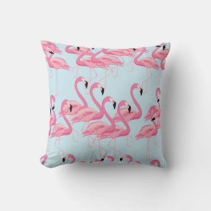 Flamingo Flock: Tropische Vintage Printwerbung Kissen