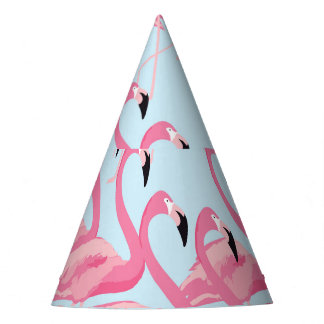 Flamingo Flock: Tropische Vintage Printwerbung Partyhütchen