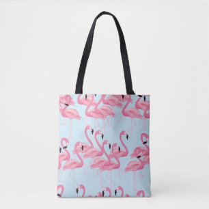 Flamingo Flock: Tropische Vintage Printwerbung Tasche