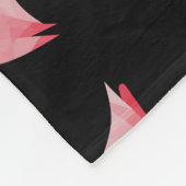 Flamingo Flock: Vintages Nahtloses Design Fleecedecke (Ecke)