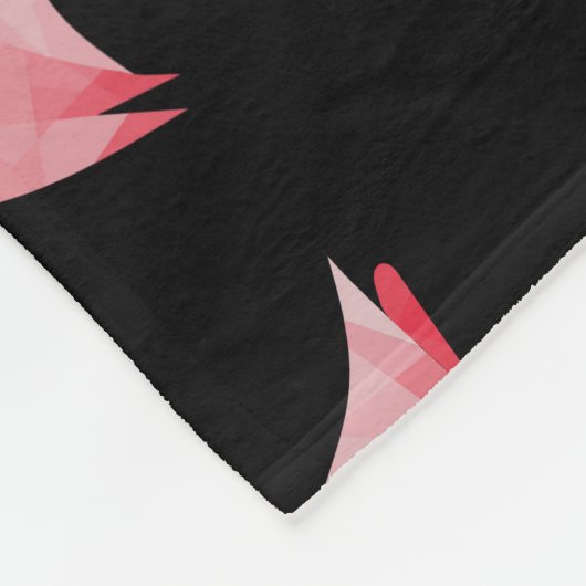 Flamingo Flock: Vintages Nahtloses Design Fleecedecke (Ecke)