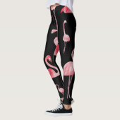 Flamingo Flock: Vintages Nahtloses Design Leggings (Links)