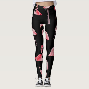 Flamingo Flock: Vintages Nahtloses Design Leggings