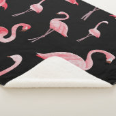 Flamingo Flock: Vintages Nahtloses Design Sherpadecke (3/4)