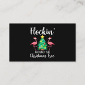 Flamingo | Flockin rund um den Weihnachtsbaum Flam Begleitkarte (Vorderseite)
