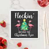 Flamingo | Flockin rund um den Weihnachtsbaum Flam Serviette (Beispiel)