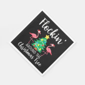 Flamingo | Flockin rund um den Weihnachtsbaum Flam Serviette (Ecke)
