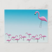 Flamingo Flocking Postkarte (Vorderseite)