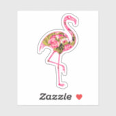 Flamingo Floral Style Decal Sticker (Blatt)