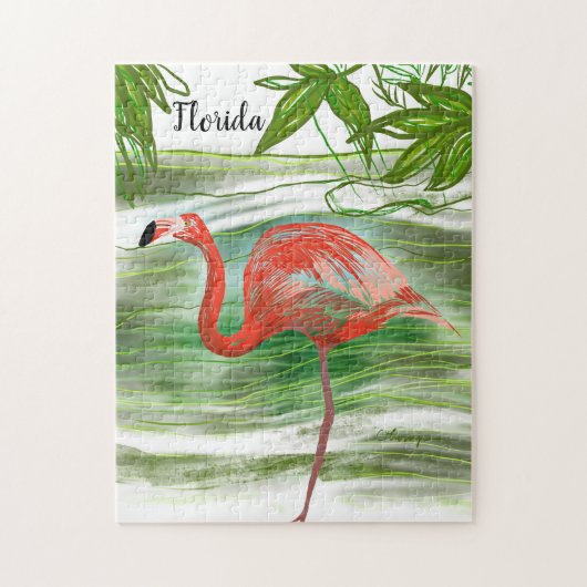 Flamingo Florida Art Puzzle (Vertikal)