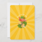 Flamingo Florida Tropical Yellow Retirement Einladung (Rückseite)