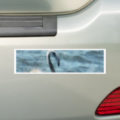 Flamingo-Flöte am Meer Wasserfarbe Autoaufkleber (Auf Auto)