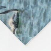Flamingo-Flöte am Meer Wasserfarbe Fleecedecke (Ecke)