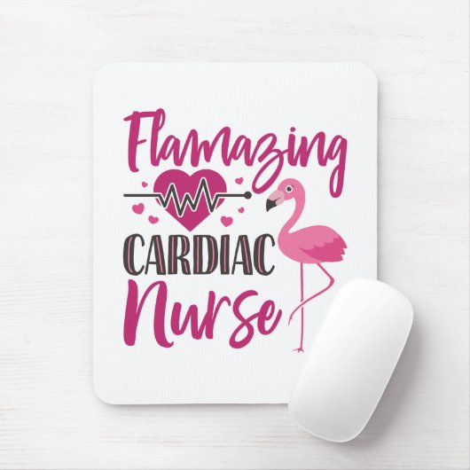 Flamingo Flverblüffendes Herzkrankengeschwür Mousepad (Mit Mouse)